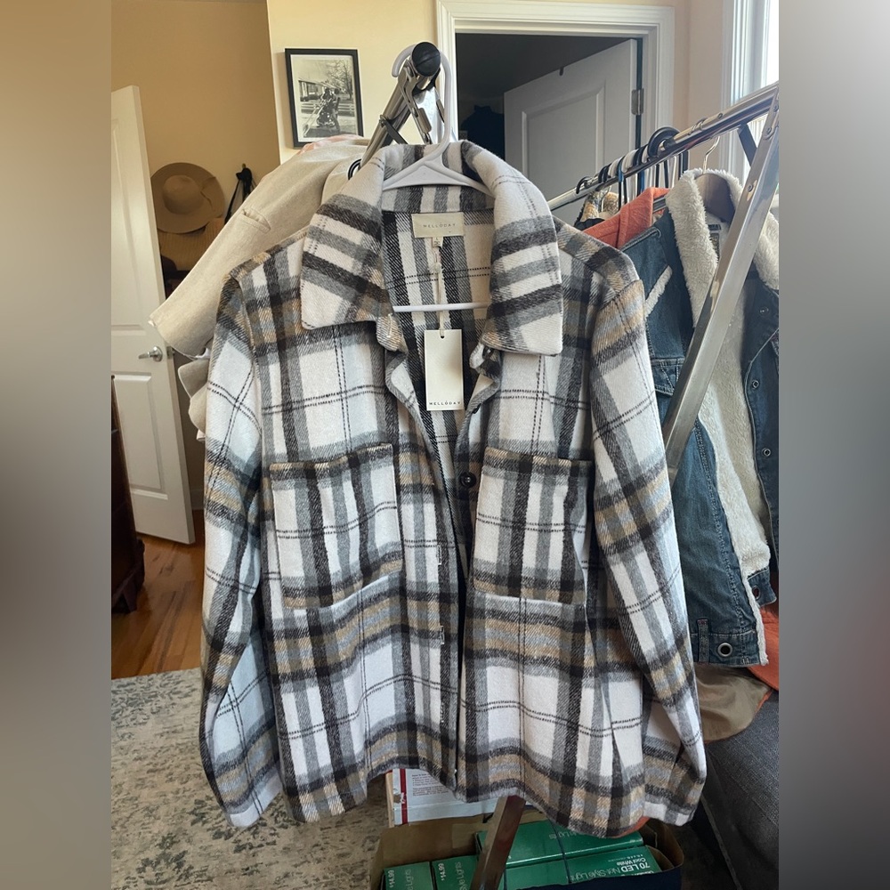 SOFT plaid lightweight jacket